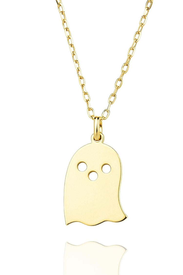 Halloween Ghost – 925 Sterling Silver Necklace – 40+5 cm - Exporgin | Türkiye Comes to You