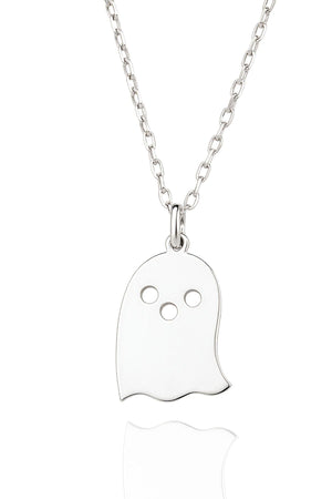 Halloween Ghost – 925 Sterling Silver Necklace – 40+5 cm - Exporgin | Türkiye Comes to You