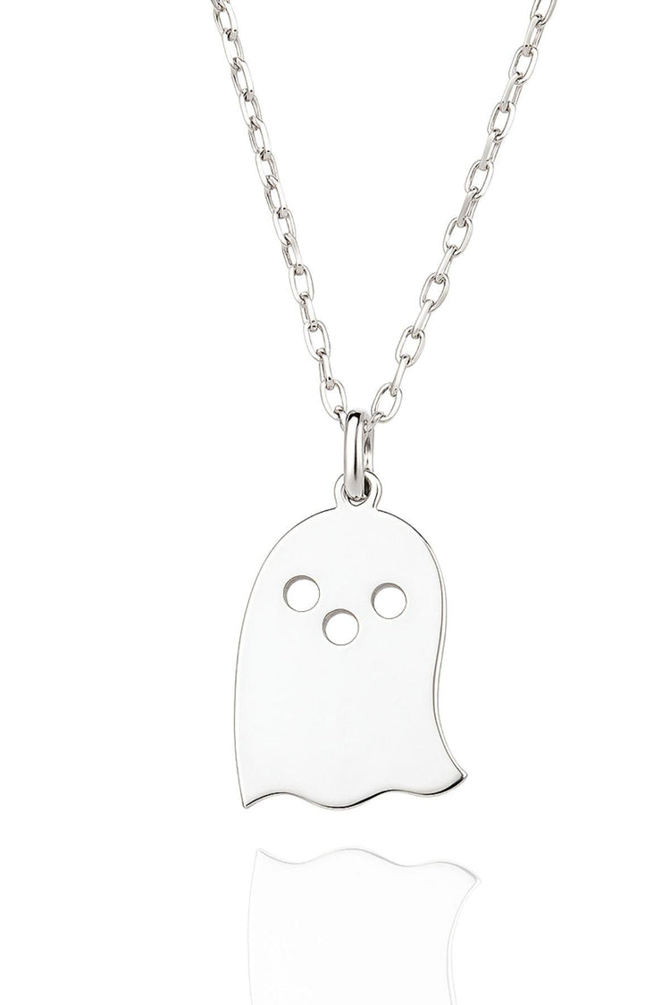 Halloween Ghost – 925 Sterling Silver Necklace – 40+5 cm - Exporgin | Türkiye Comes to You