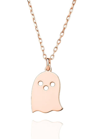 Halloween Ghost – 925 Sterling Silver Necklace – 40+5 cm - Exporgin | Türkiye Comes to You