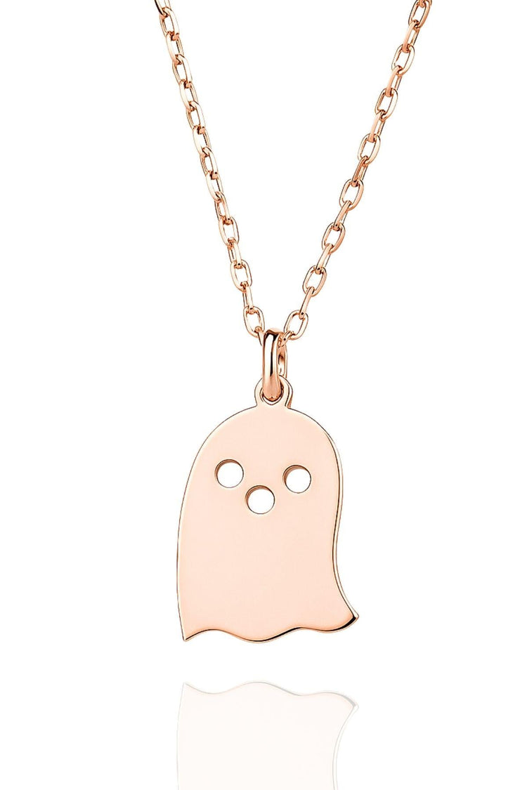 Halloween Ghost – 925 Sterling Silver Necklace – 40+5 cm - Exporgin | Türkiye Comes to You