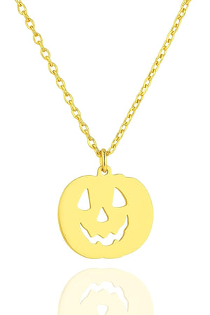 Halloween Pumpkin – 925 Sterling Silver Necklace – 40+5 cm - Exporgin | Türkiye Comes to You