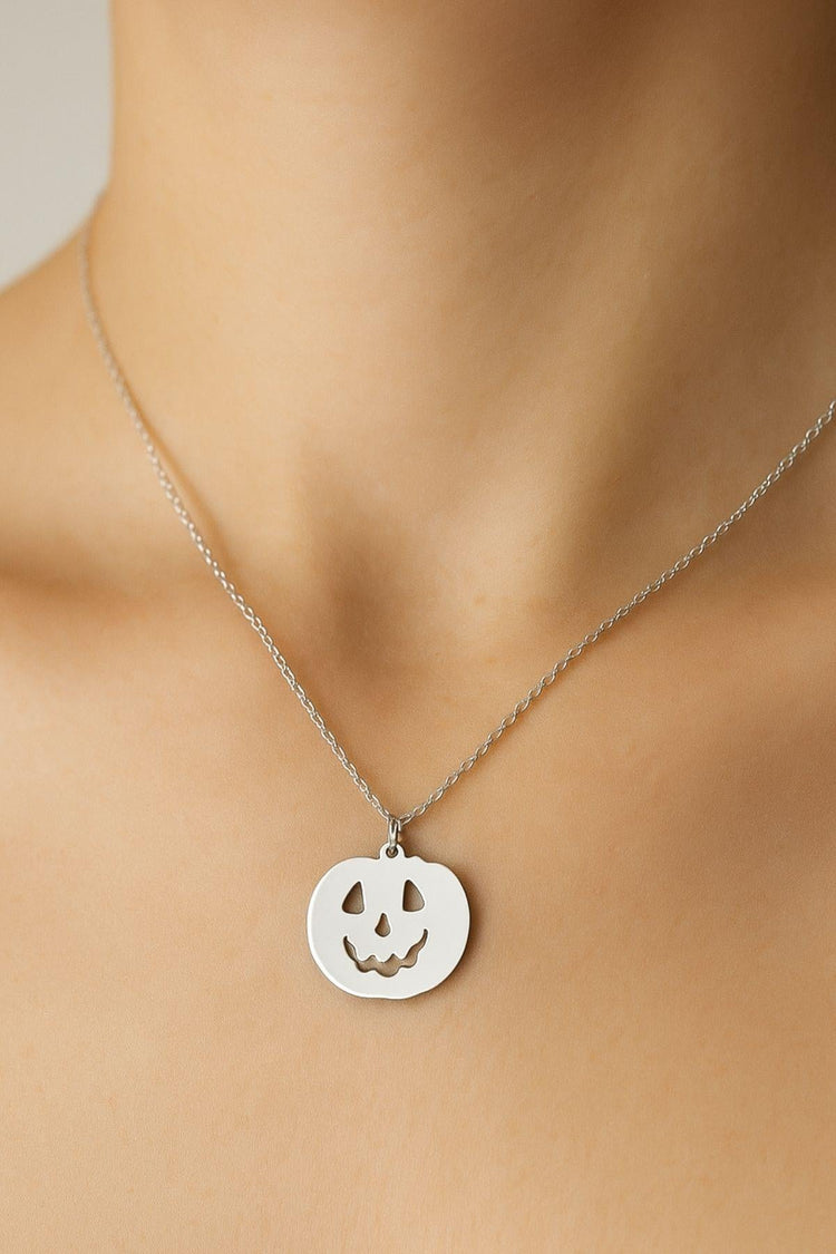 Halloween Pumpkin – 925 Sterling Silver Necklace – 40+5 cm - Exporgin | Türkiye Comes to You