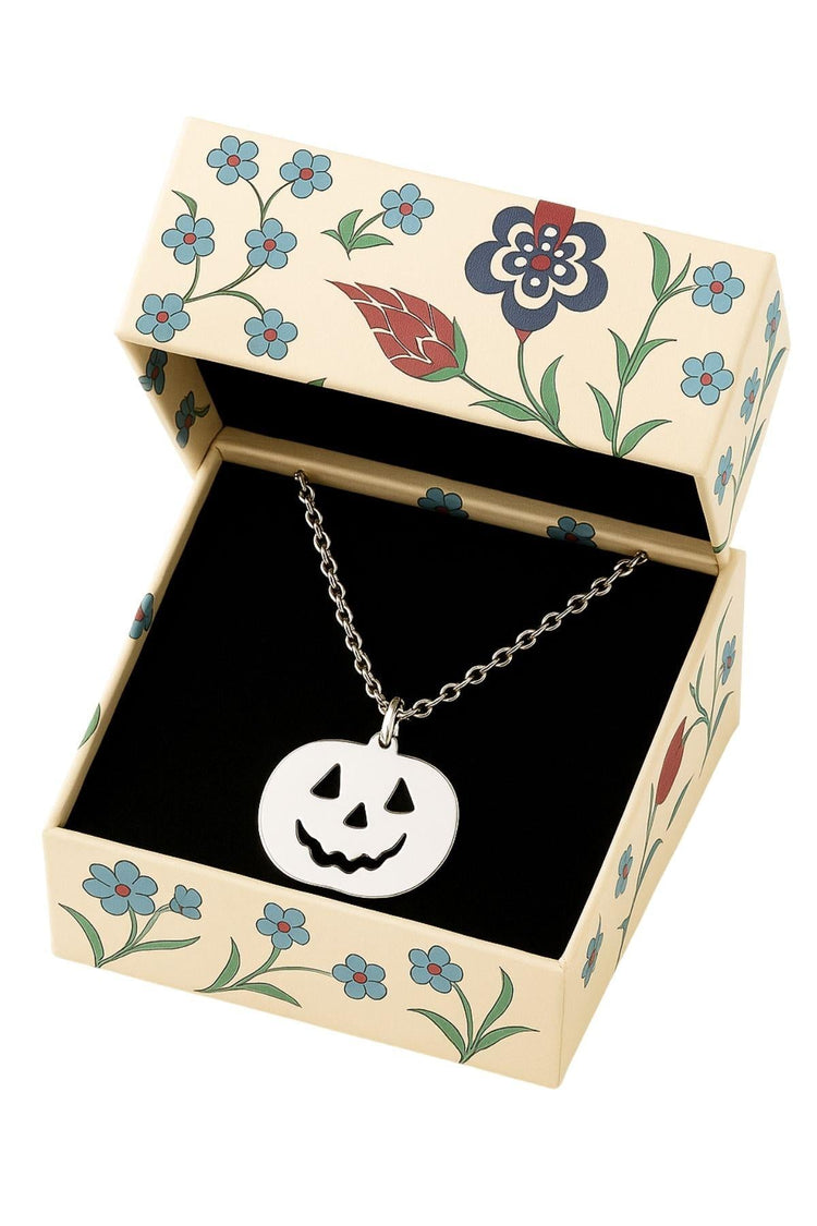 Halloween Pumpkin – 925 Sterling Silver Necklace – 40+5 cm - Exporgin | Türkiye Comes to You