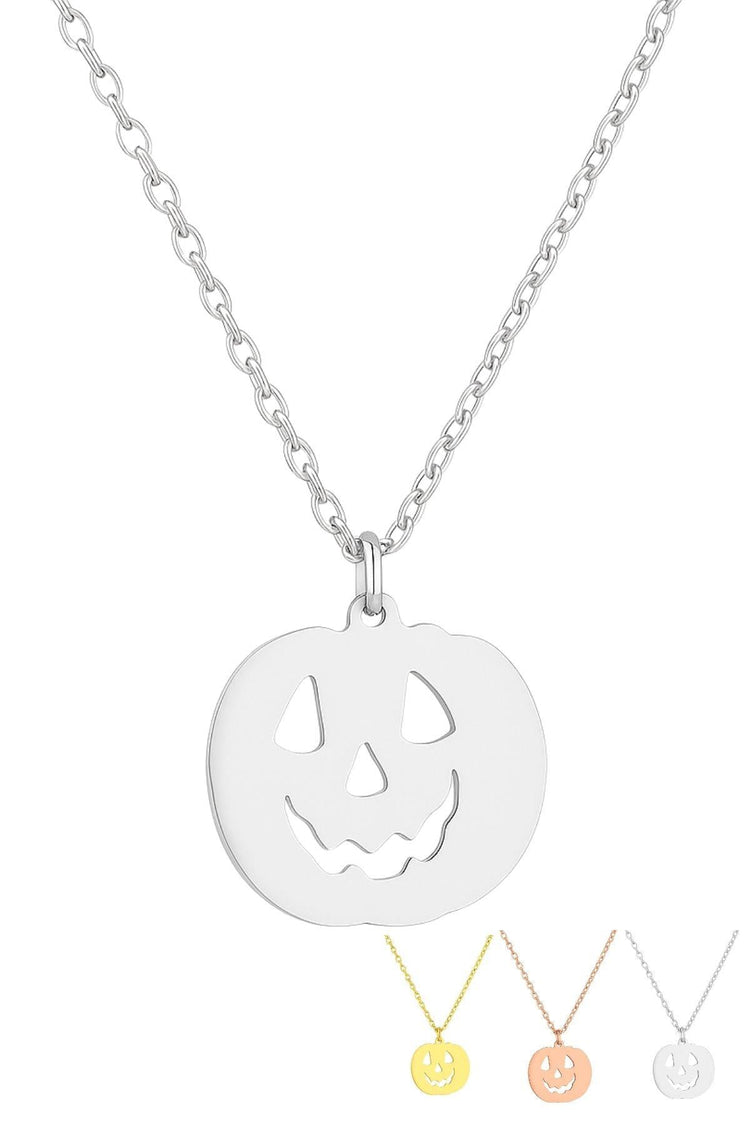 Halloween Pumpkin – 925 Sterling Silver Necklace – 40+5 cm - Exporgin | Türkiye Comes to You