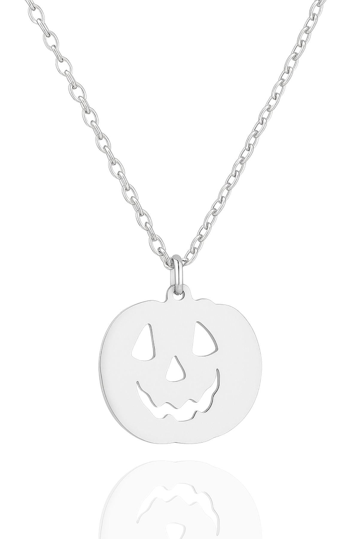 Halloween Pumpkin – 925 Sterling Silver Necklace – 40+5 cm - Exporgin | Türkiye Comes to You