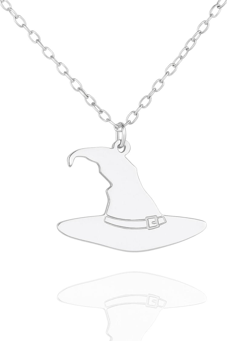 Halloween Witch Hat – 925 Sterling Silver Necklace – 40+5 cm - Exporgin | Türkiye Comes to You