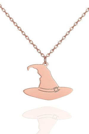 Halloween Witch Hat – 925 Sterling Silver Necklace – 40+5 cm - Exporgin | Türkiye Comes to You