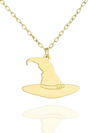 Halloween Witch Hat – 925 Sterling Silver Necklace – 40+5 cm - Exporgin | Türkiye Comes to You