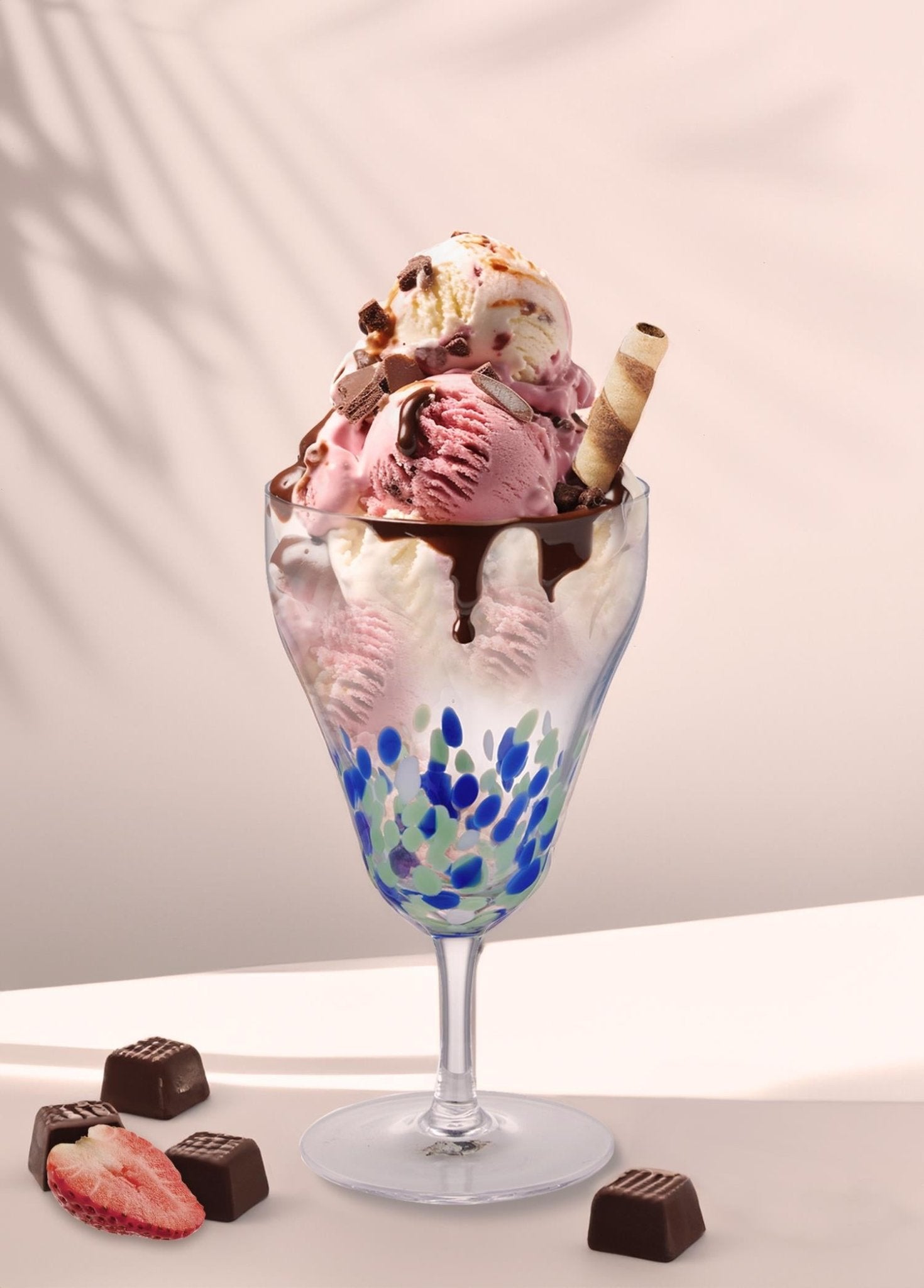 Hand Painted Ice Cream Bowl 300 ml - Exporgin - Global Shopping Site