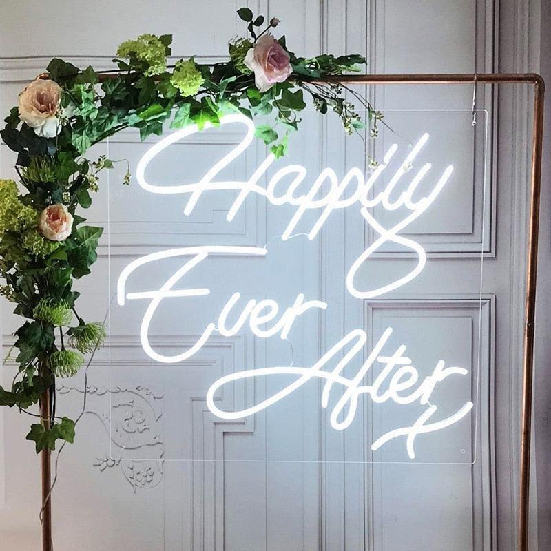 Happy Ever Ever After Neon Sign Testo neon Lighting