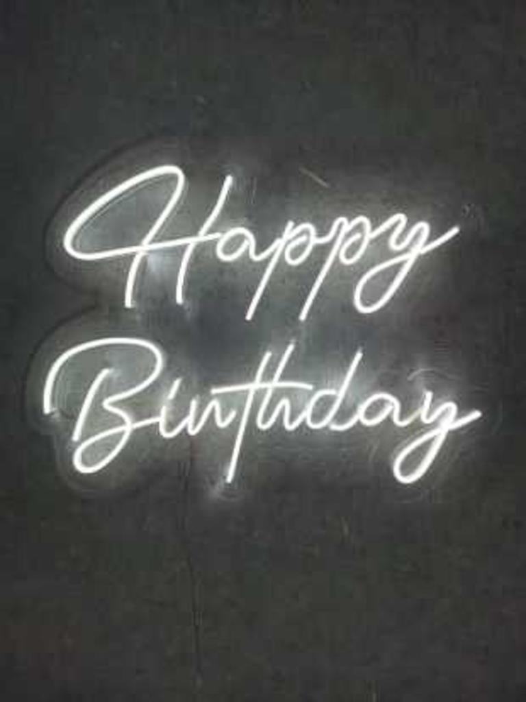 Happy Birthday Birthday Neon Lettering Sign Organizzazione della luce decorativa Organizzazione di sfondo NEON