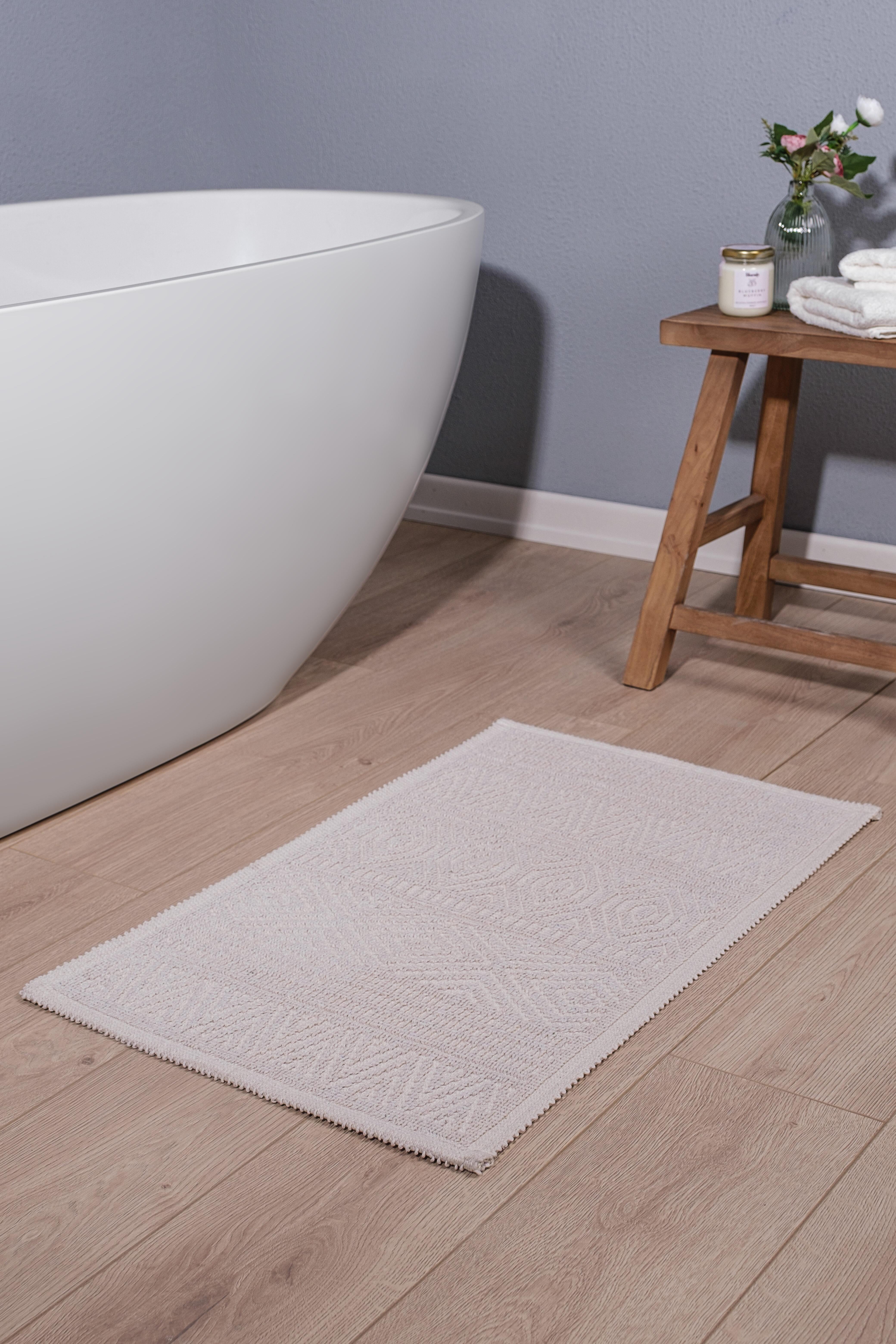 Line Natural Cotton Bath Mat 50x80 cm - Ecru