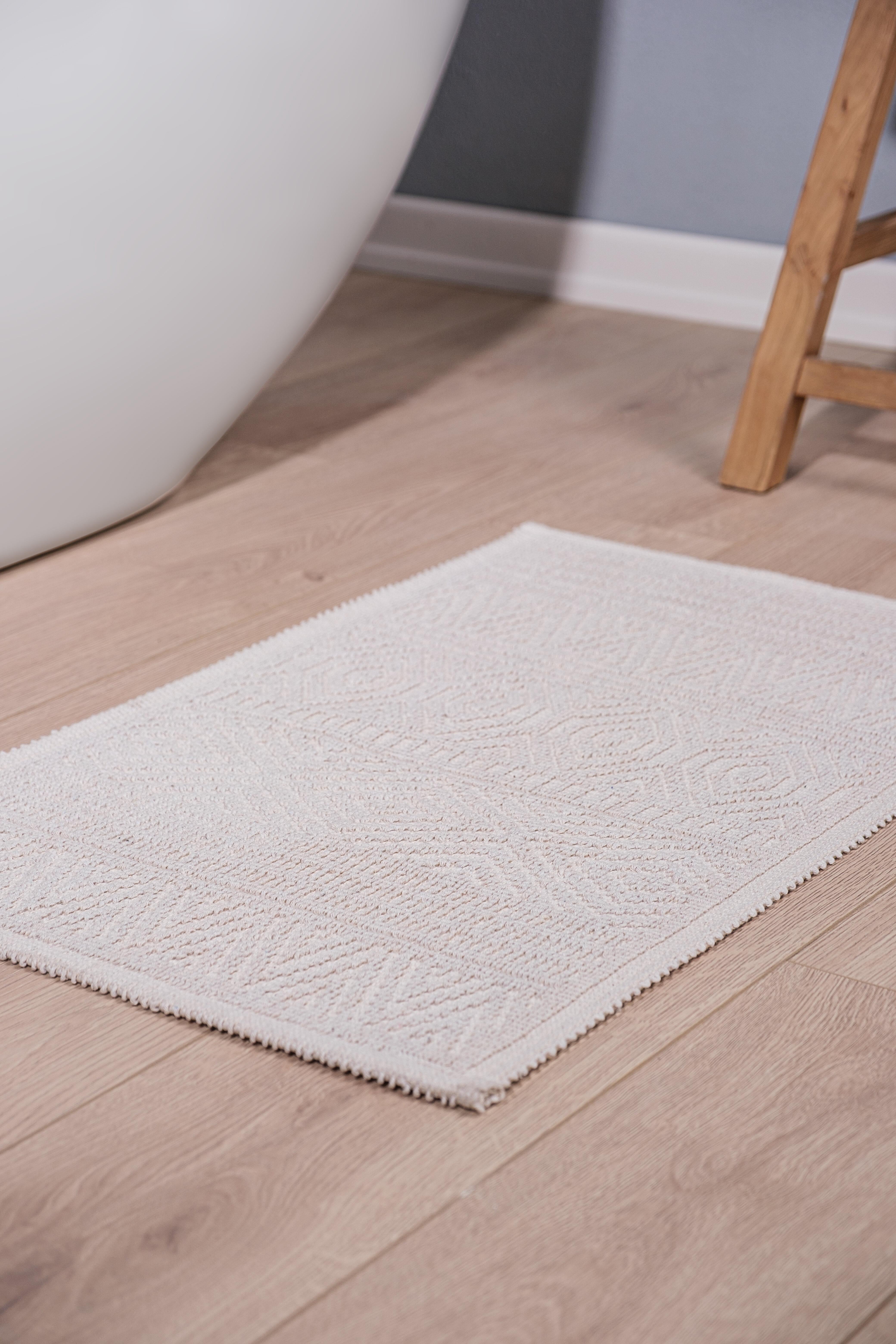 Line Natural Cotton Bath Mat 50x80 cm - Ecru