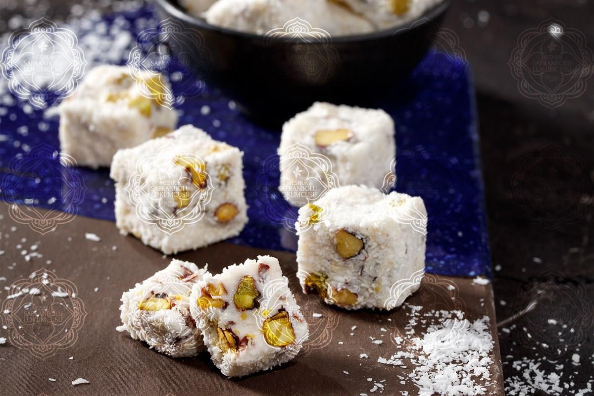 Coconut Sultan Pistachio Turkish Delight