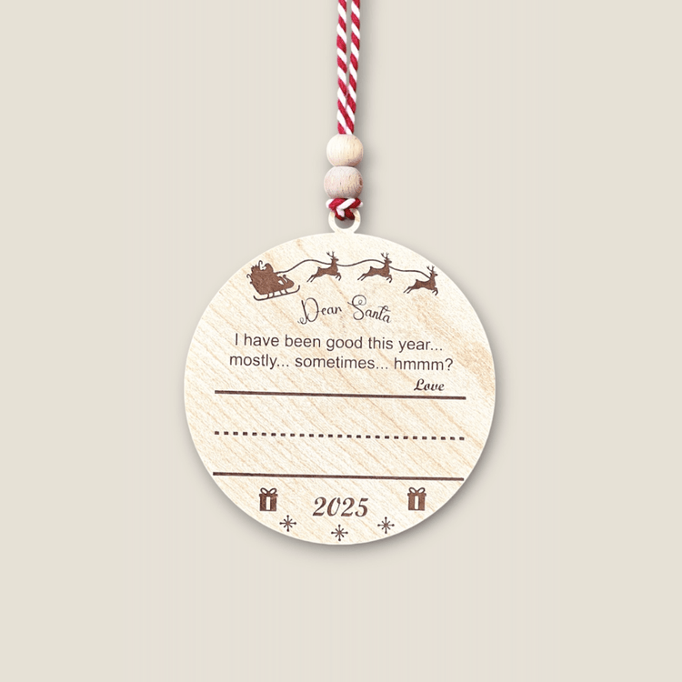 Hippodeco Letter to Santa Wooden Christmas Decoration - Exporgin | Türkiye Comes to You