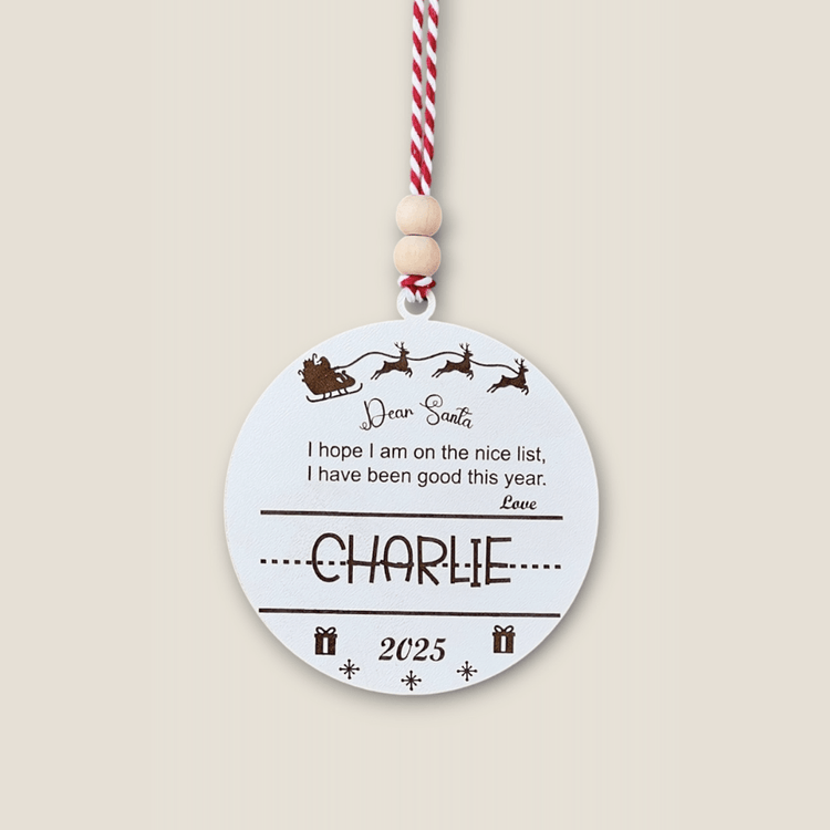 Hippodeco Letter to Santa Wooden Christmas Decoration - Exporgin | Türkiye Comes to You