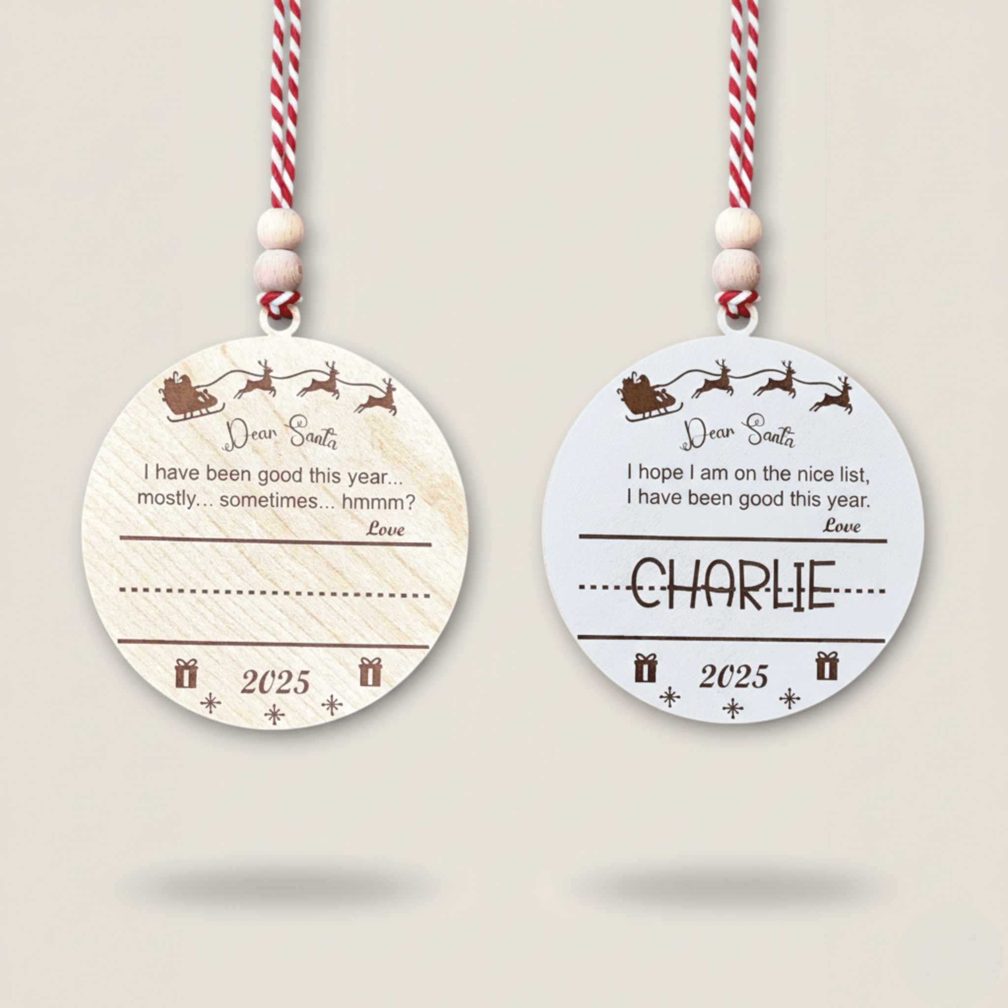 Hippodeco Letter to Santa Wooden Christmas Decoration - Exporgin | Türkiye Comes to You