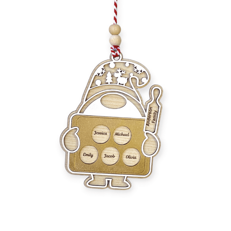 Hippodeco Personalized Santa Family Ornament - Custom Name - Exporgin | Türkiye Comes to You