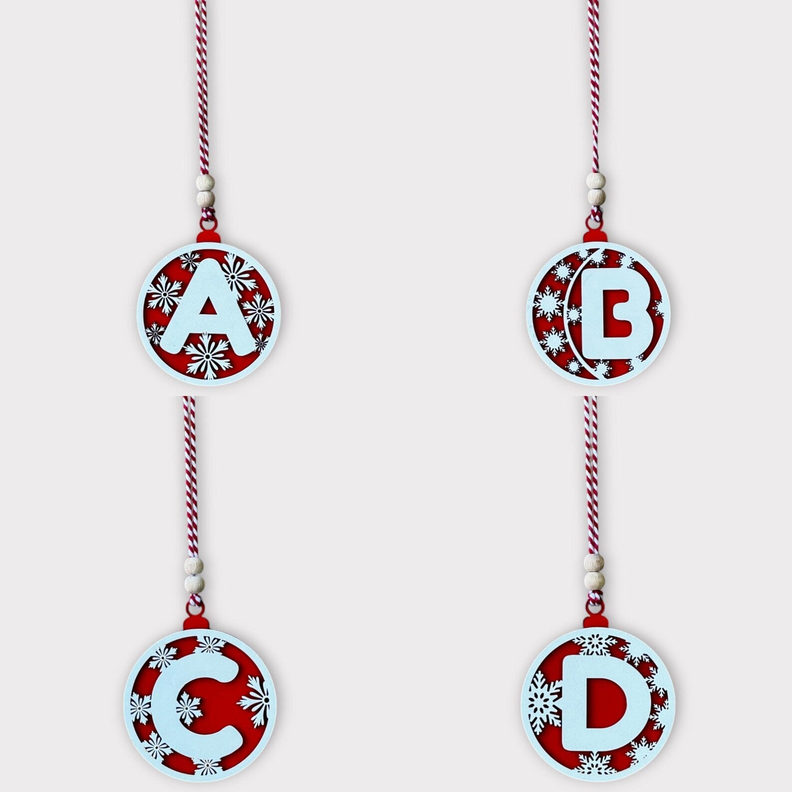 Hippodeco Personalized Wooden Letter Christmas Ornament - Exporgin | Türkiye Comes to You