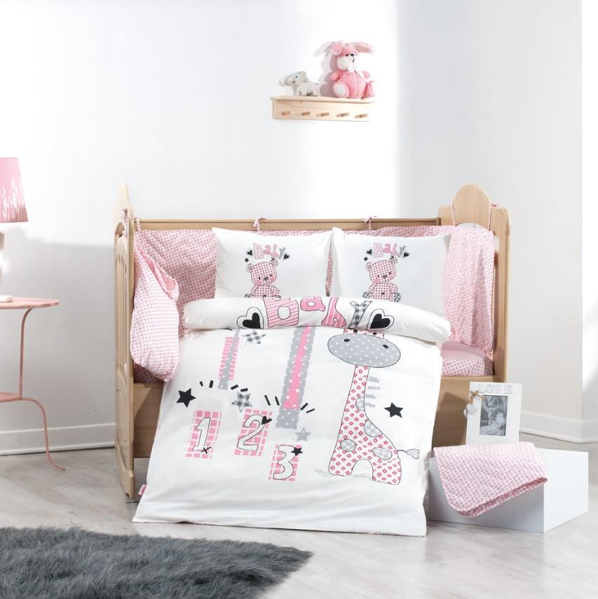 Hobby Buddy Pink Poplin Baby Bedding Ensemble