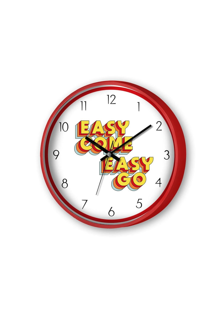 Hype Wall Clock Easy Come 30 cm - Exporgin - Global Shopping Site