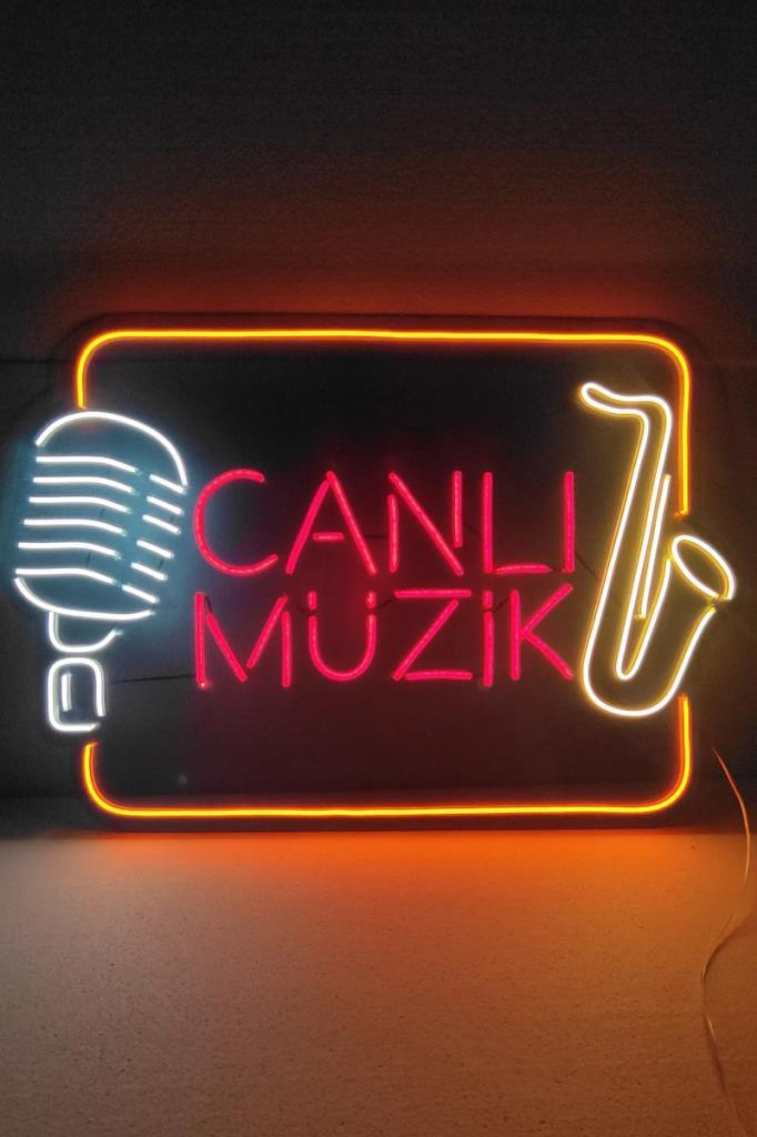 Illuminated Live Music - Neon LED Sign Wall Decoration