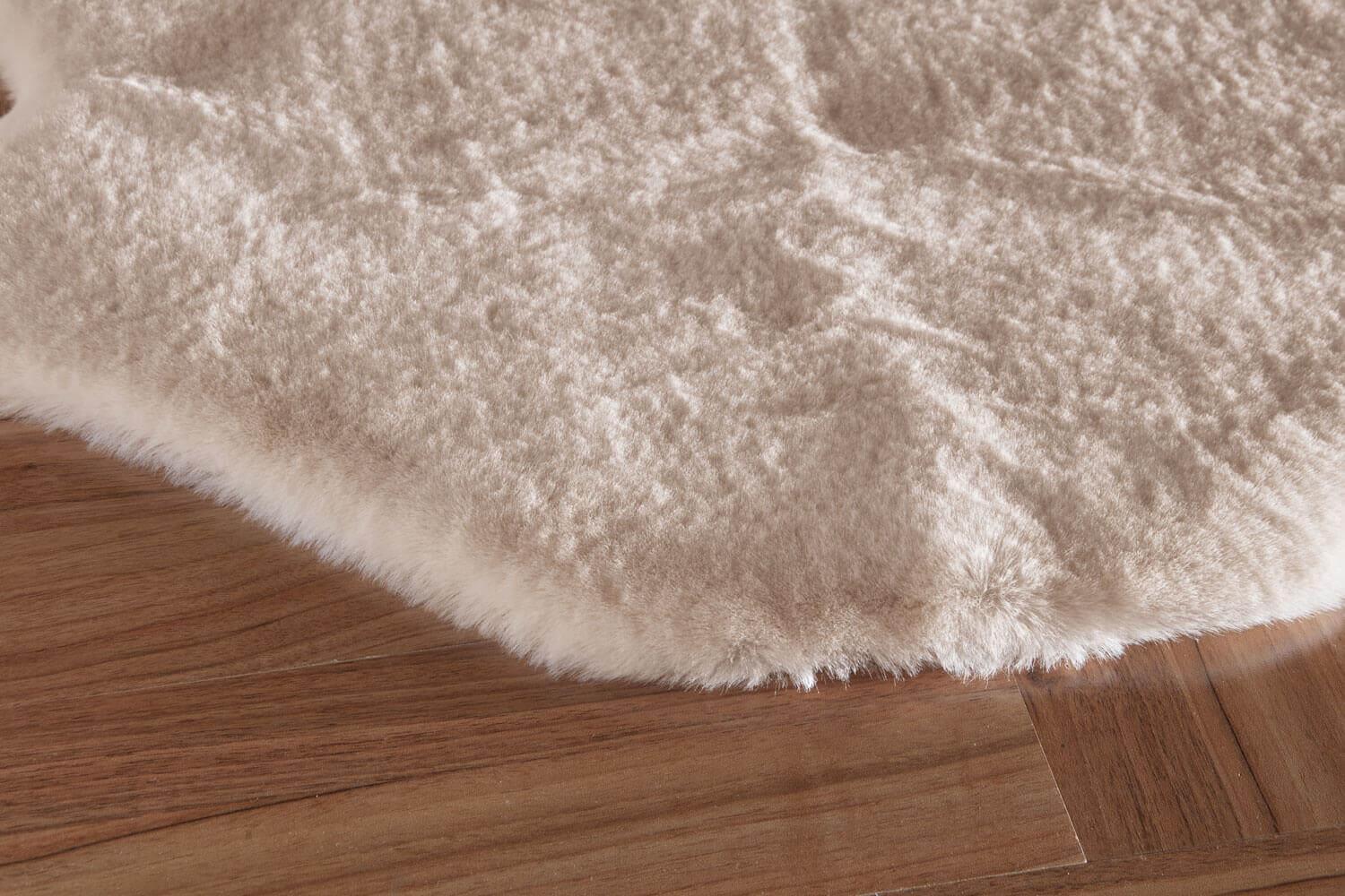 Jasrug fur alfombra de vellón 100x140 beige