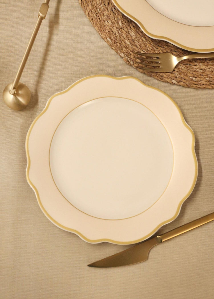 Jaswely Cake Plate 6 Pieces Cream 21 Cm - Exporgin - Global Shopping Site