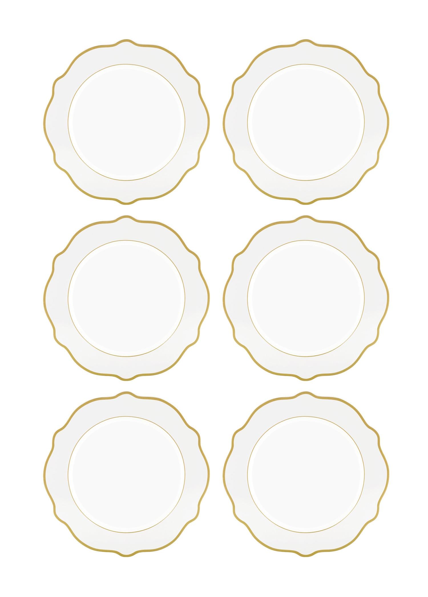 Jaswely Serving Plate 6 Pieces White 27 Cm