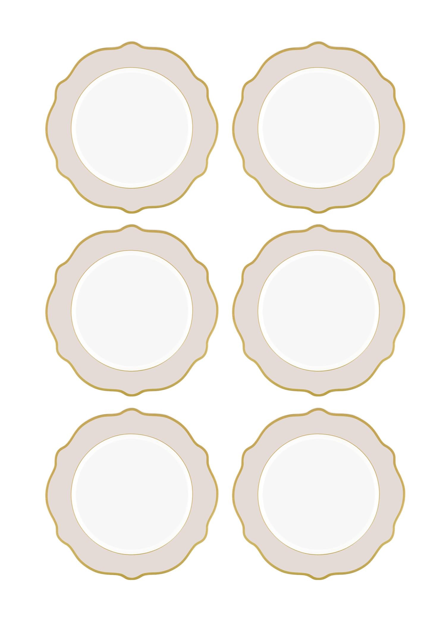 Jaswely Serving Plate 6 Pieces Sand Beige 27 Cm