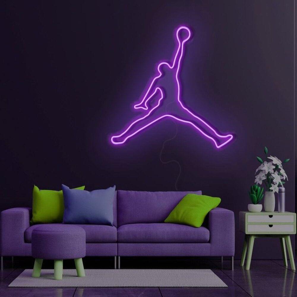 “Jordan” Neon Light Transparent Plexiglass