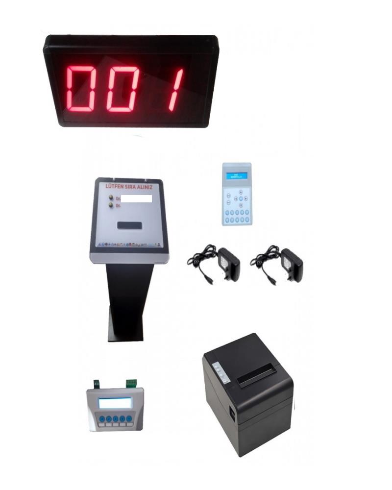 Wired Kiosk and LCD Keypad with Printer and Numbering System