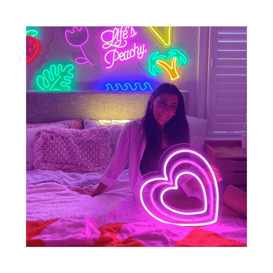 Heart Neon Forme Segno Neon LED Accensione decorativa per pareti decorative Neon Graffiti