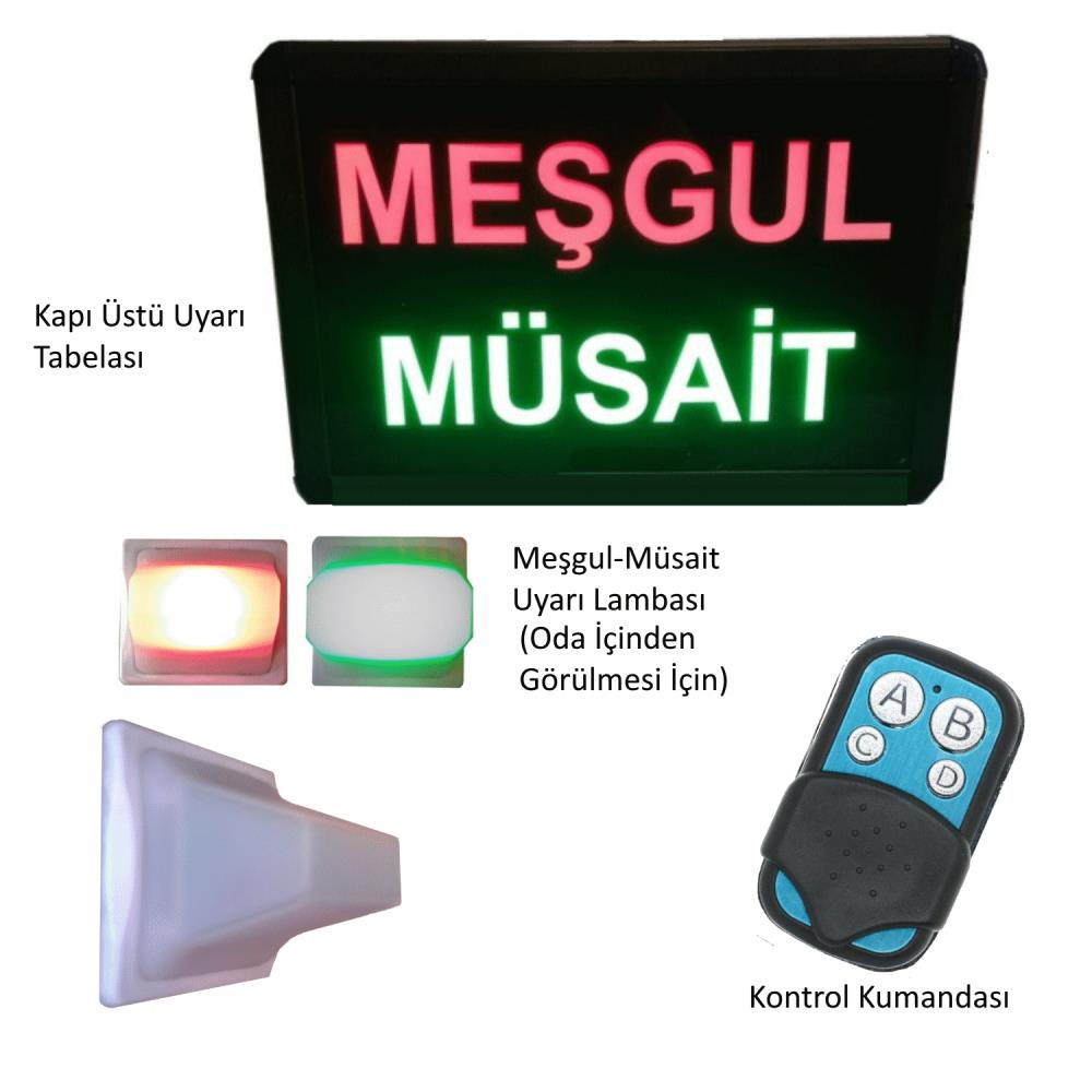 Remote Controlled Colorful LED Busy/Available Sign (Case: 26x20 cm)