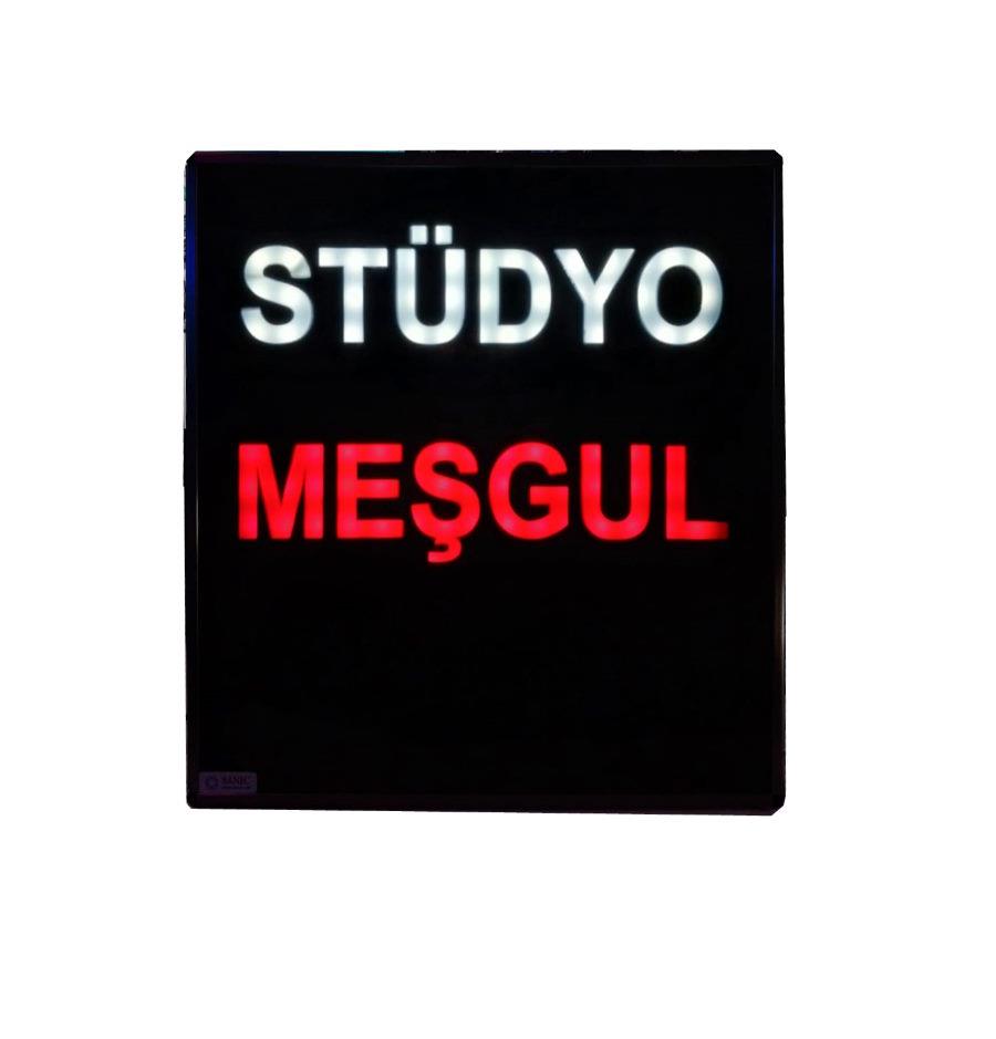 Controlled Colored LED Studio/Busy/Available Sign (Case: 30x30 cm)