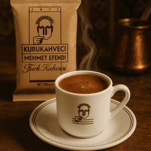Kurukahveci Mehmet Efendi Turkish Coffee 100gr – Authentic Rich Aroma & Bold Flavor – Traditional Ground Roast - Exporgin | Türkiye Comes to You