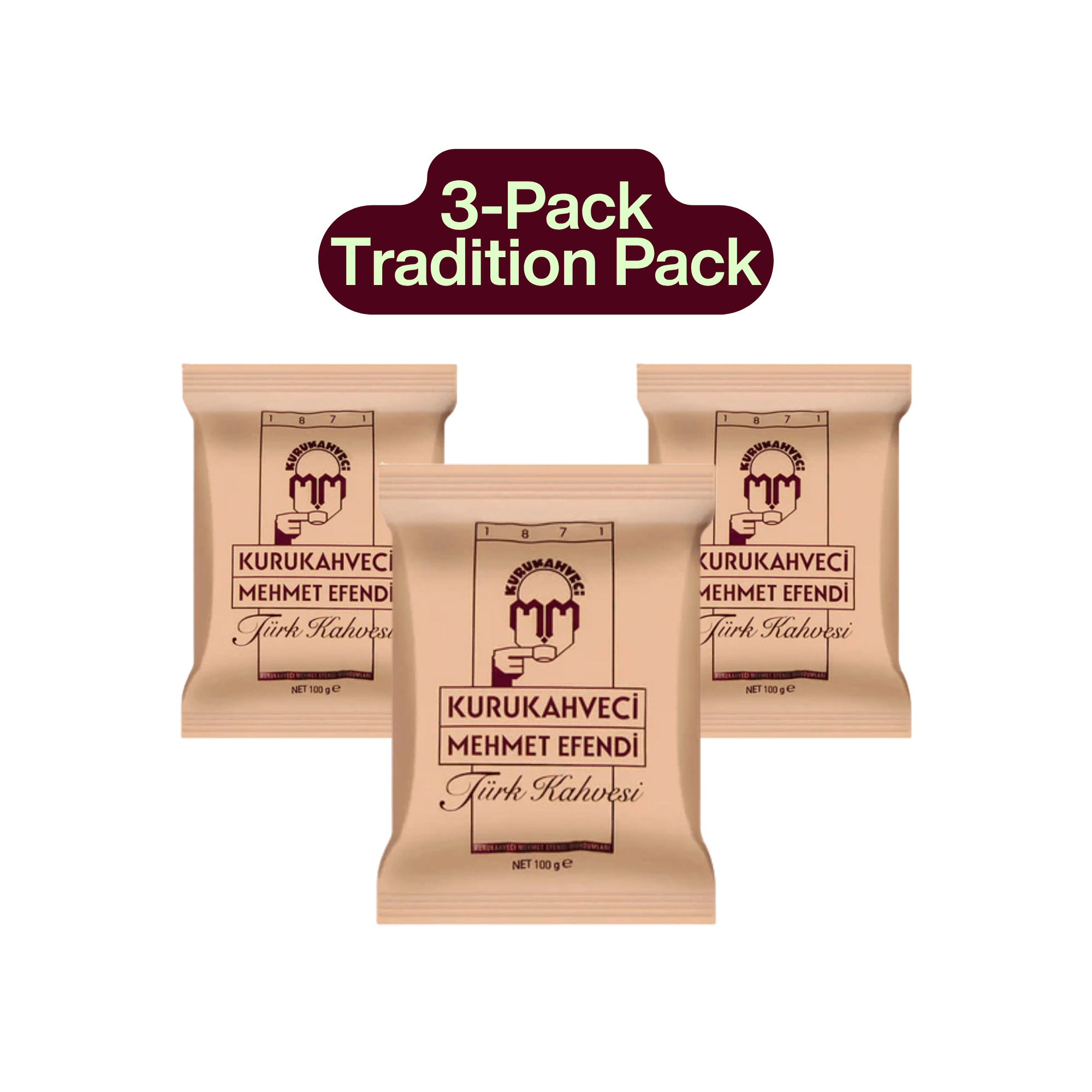 Kurukahveci Mehmet Efendi Turkish Coffee 100gr – Authentic Rich Aroma & Bold Flavor – Traditional Ground Roast - Exporgin | Türkiye Comes to You