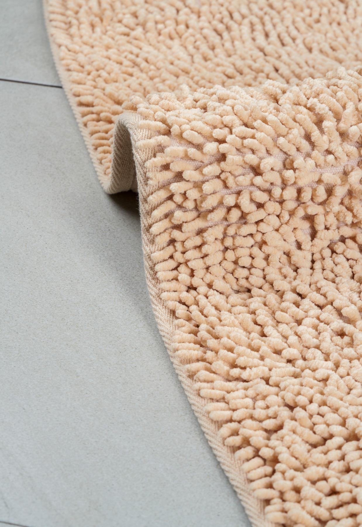 Langkawi Natural Cotton 2-Piece Bath Mat Set 60x100+50x60 cm - Light Beige