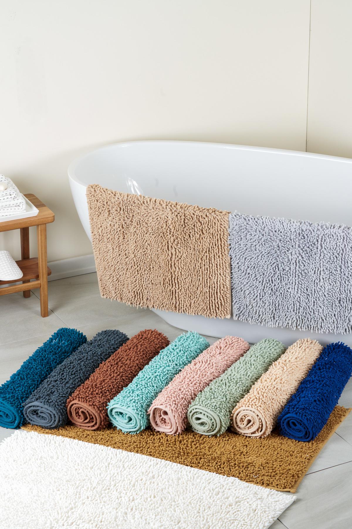 Langkawi Natural Cotton 2-Piece Bath Mat Set 60x100+50x60 cm - Grey