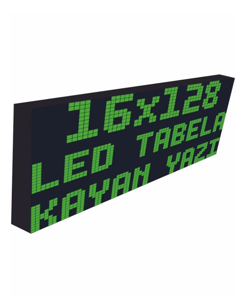 Led Sign 16x128cm Single Sided Green Scrolling Text-Wifi