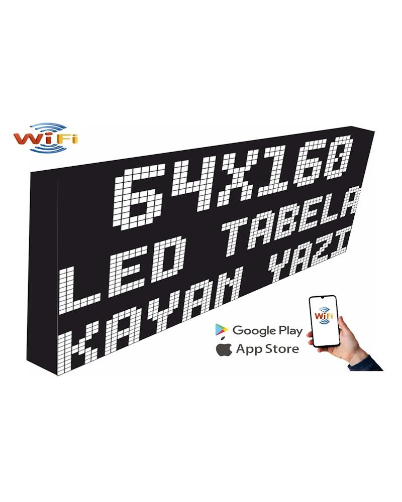 Led Sign 64x160cm Single Sided White Scrolling Text-Wifi