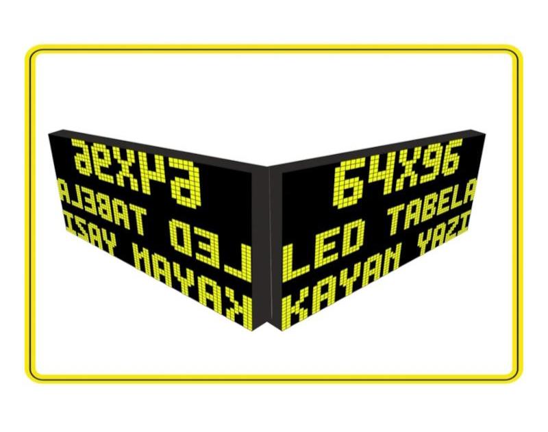 Led Sign 64x96cm Double Sided Yellow Scrolling Text-Wifi