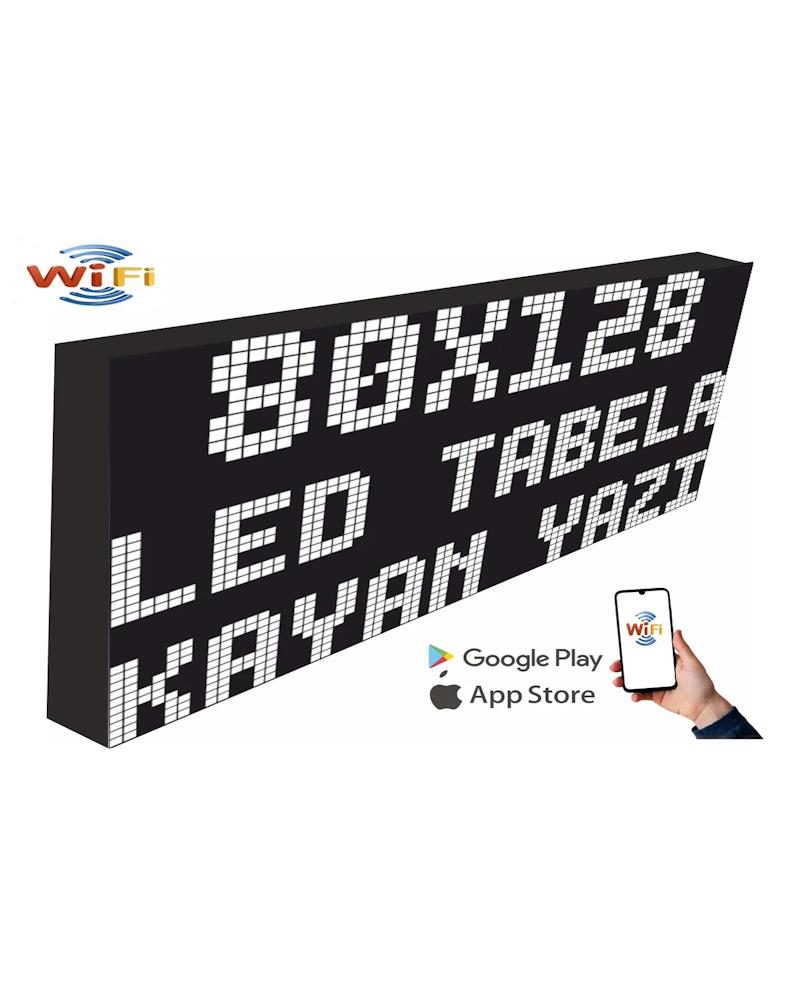 Led Signboard 80x128cm Single Sided White Scrolling Text-Wifi