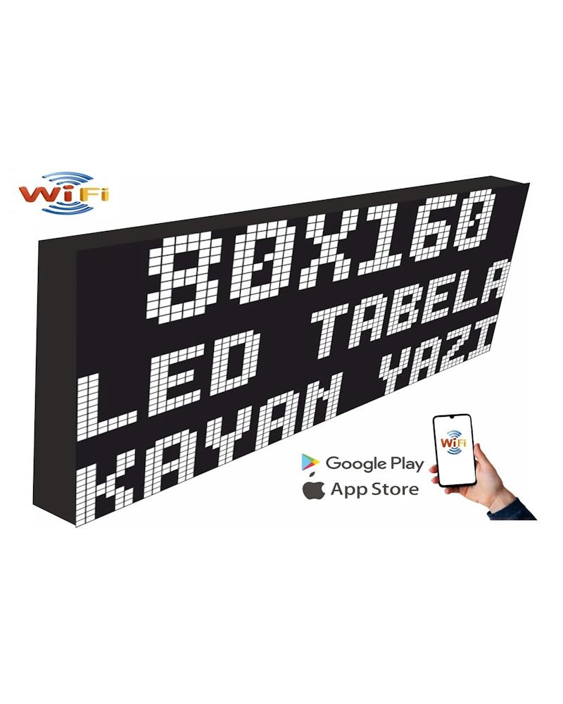 Led Signboard 80x160cm Single Sided White Scrolling Text-Wifi