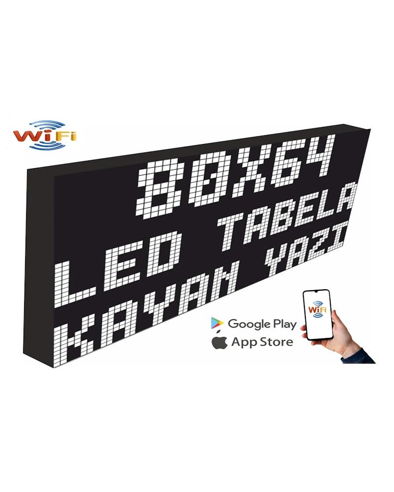 Led Signboard 80x64cm Single Sided White Scrolling Text-Wifi