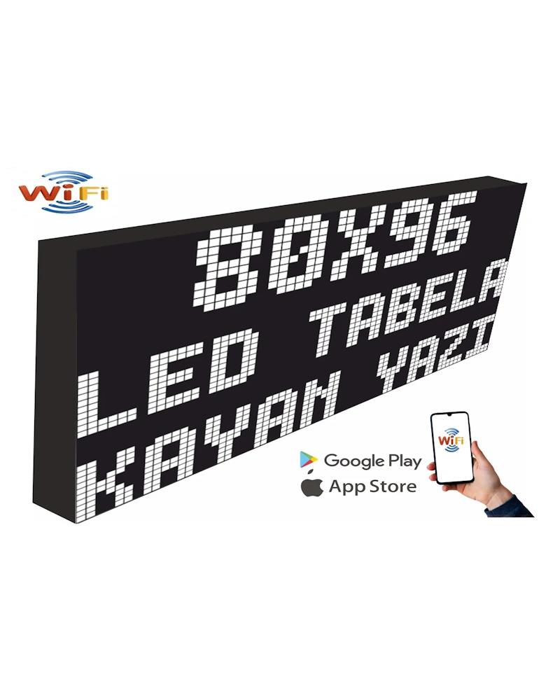 Led Signboard 80x96cm Single Sided White Scrolling Text-Wifi