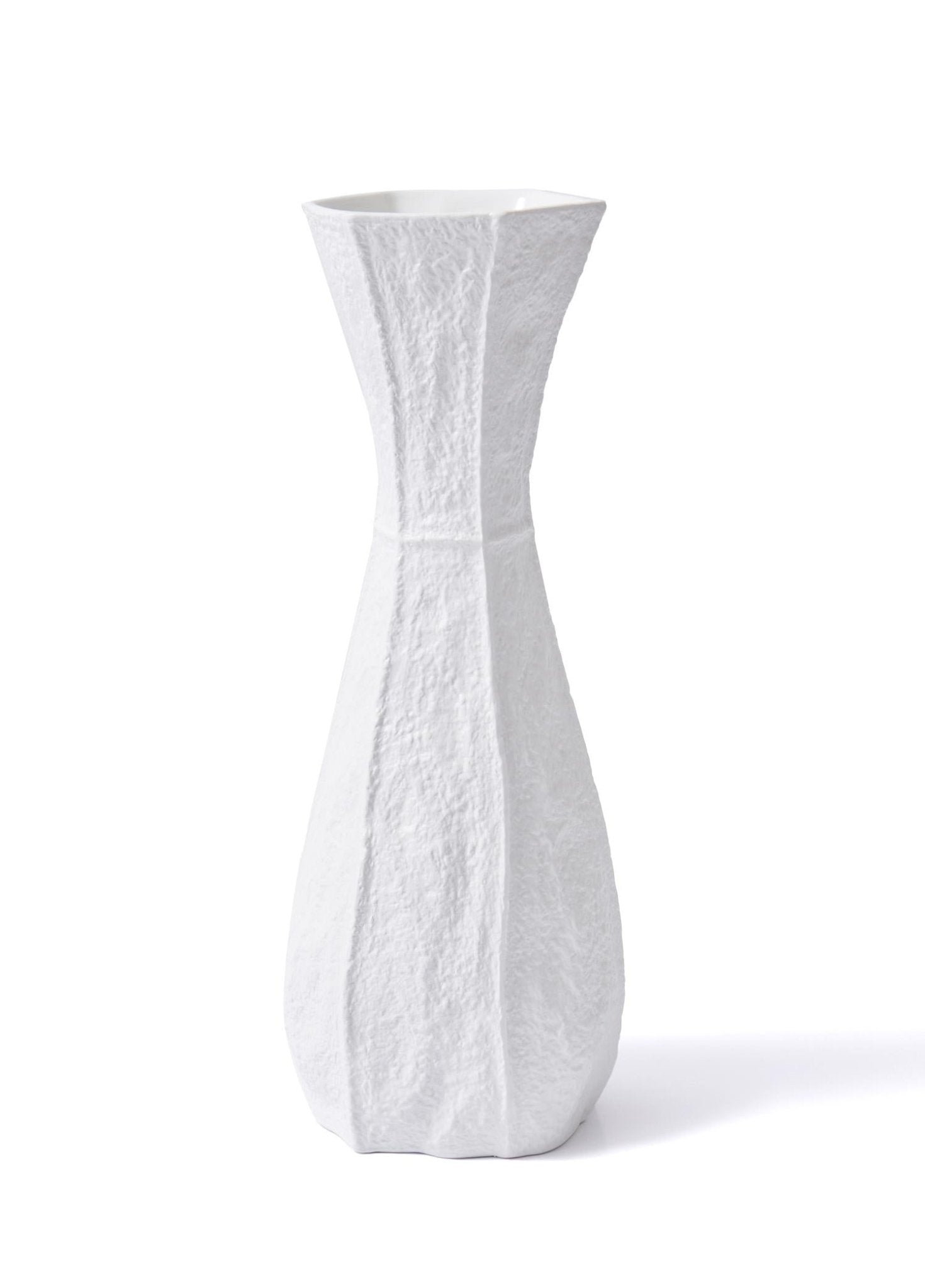Licia Ceramic Vase White 17x15x45 cm - Exporgin - Global Shopping Site