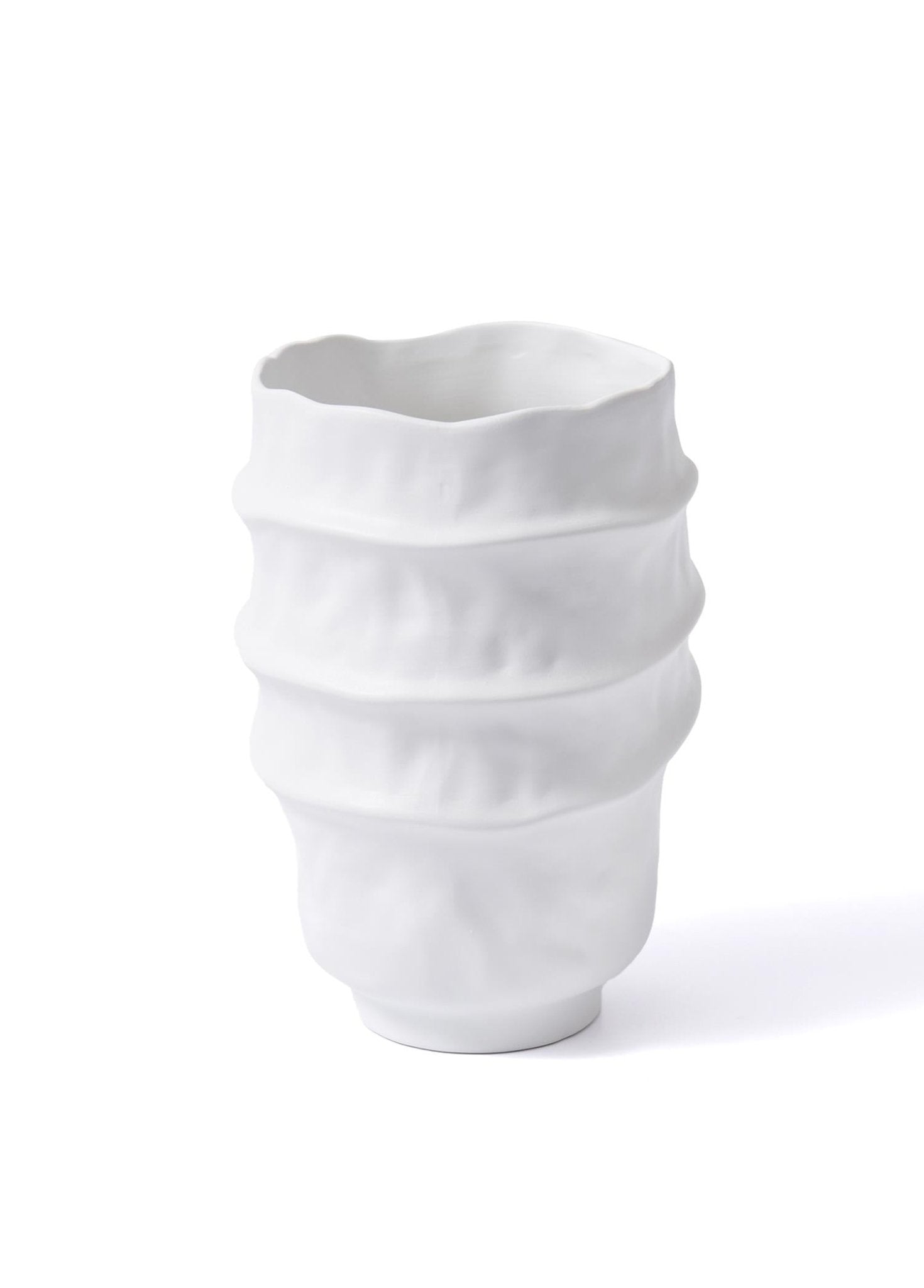 Licia Ceramic Vase White 17x17x25 cm - Exporgin - Global Shopping Site