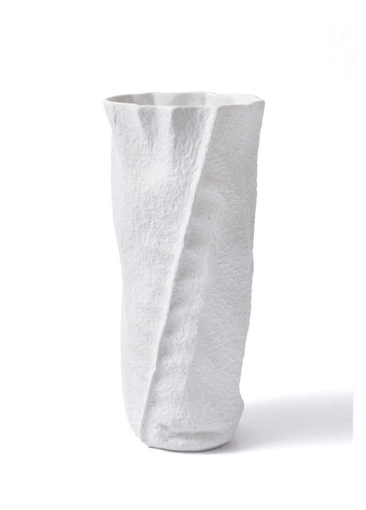 Licia Ceramic Vase White 18x12x40 cm - Exporgin - Global Shopping Site